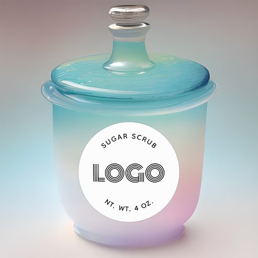 ミニマモダンリスト手作りシュガースクラブロゴ ラウンドシール