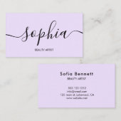 ミニマモダンリスト手書き書道ビジネス 名刺 (正面/裏面)