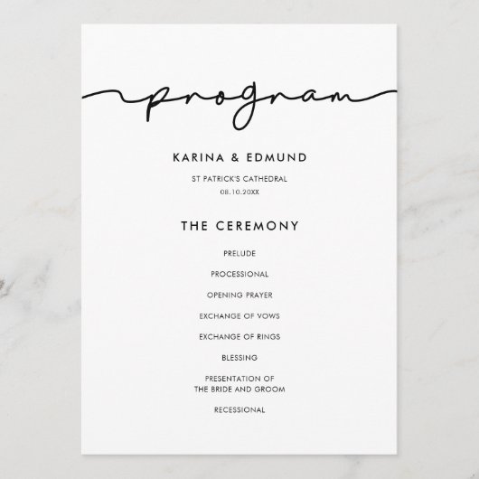 ミニマモダンリスト手書き書 プログラム (正面)