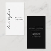 ミニマモダンリスト手書き美容師 名刺 (正面/裏面)