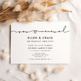 ミニマモダンリスト手書き誓願の更新 招待状