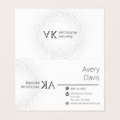 ミニマモダンリスト折り畳み建築家 名刺 (外部フラット)