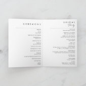 ミニマモダンリスト折り畳み結婚式 プログラム (内部)