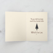 ミニマモダンリスト折り紙クリスマスキツネ森 カード (内部)