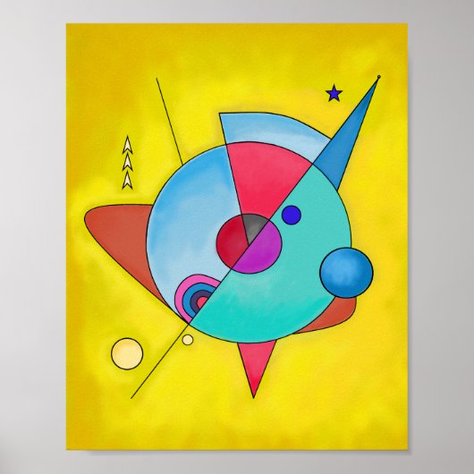 ミニマモダンリスト抽象芸術アートNo.5 ポスター (正面)