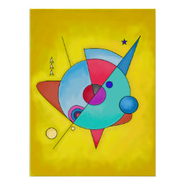 ミニマモダンリスト抽象芸術アートNo.5 ポスター