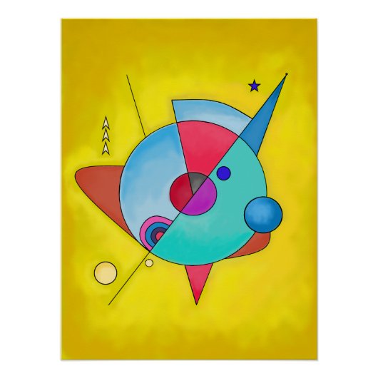 ミニマモダンリスト抽象芸術アートNo.5 ポスター (正面)