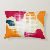 ミニマモダンリスト抽象芸術カラフル アクセントクッション (裏面)