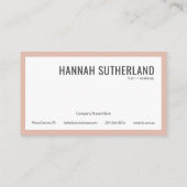 ミニマモダンリスト抽象芸術タイポグラフィ 名刺 (裏面)