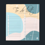 ミニマモダンリスト抽象芸術パステル ノートパッド<br><div class="desc">シックモダンなミニマリストは、ブルーグリーン、イエロー、ライトピンク、ブルーパステルの色でメモ帳を行う。先生や同僚への贈り物として最適。</div>