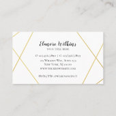 ミニマモダンリスト抽象芸術フェイク金ゴールドプロフェッショナル 名刺 (裏面)