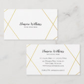 ミニマモダンリスト抽象芸術フェイク金ゴールドプロフェッショナル 名刺 (正面/裏面)