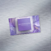 ミニマモダンリスト抽象芸術フローラ紫 マグネット名刺 (インサイチュ)