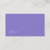 ミニマモダンリスト抽象芸術フローラ紫 名刺 (裏面)