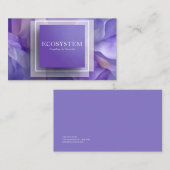ミニマモダンリスト抽象芸術フローラ紫 名刺 (正面/裏面)