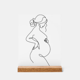 ミニマモダンリスト抽象芸術ラインアートスケッチ アクリルサイン