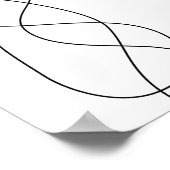 ミニマモダンリスト抽象芸術ラインアートスケッチ ポスター (角)