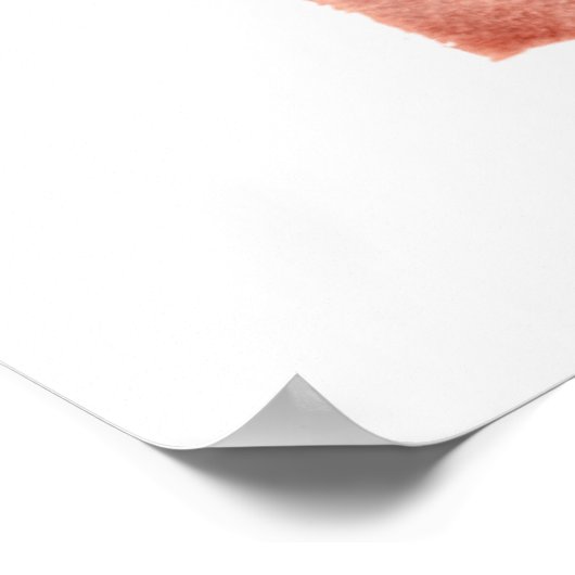 ミニマモダンリスト抽象芸術水彩青セピア ポスター (角)