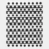 ミニマモダンリスト抽象芸術白黒シンプル フリースブランケット (正面)