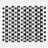 ミニマモダンリスト抽象芸術白黒シンプル フリースブランケット (正面(横))