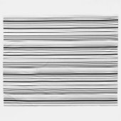 ミニマモダンリスト抽象芸術白黒シンプル フリースブランケット (正面(横))