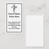 ミニマモダンリスト教会の牧師の名刺 名刺 (正面/裏面)