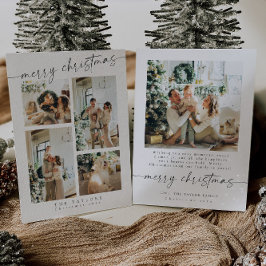 ミニマモダンリスト数々のフォトクリスマスカード シーズンカード