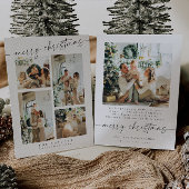 ミニマモダンリスト数々のフォトクリスマスカード シーズンカード