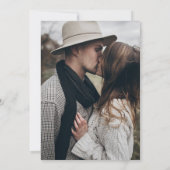 ミニマモダンリスト文字とフォトブライダルシャワーInv 招待状 (裏面)