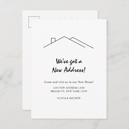 ミニマモダンリスト新しいアドレ得スの移行 案内ポストカード (正面/裏面)