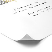 ミニマモダンリスト新婚アドバイスウェルウィッシュのサイン ポスター (角)