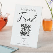 ミニマモダンリスト新婚旅行ファンドQRコー結婚ド 台座サイン (インサイチュ)