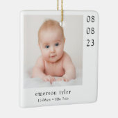 ミニマモダンリスト新生児 セラミックオーナメント (右)