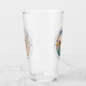 ミニマモダンリスト新結婚規のカップルの結婚写真 タンブラーグラス (左)