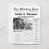 ミニマモダンリスト新聞結婚式 プログラム (正面)