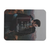 ミニマモダンリスト日付のフォトカードを保存 マグネット (横)