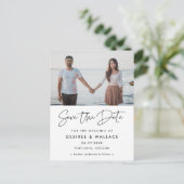 ミニマモダンリスト日付写真を保存 ポストカード (スタンド正面)