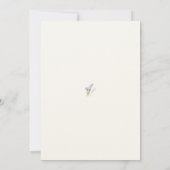 ミニマモダンリスト春リリー・オブ・バ結婚レー 招待状 (裏面)