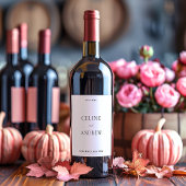 ミニマモダンリスト時代のないラブブレンド結婚ズ ワインラベル