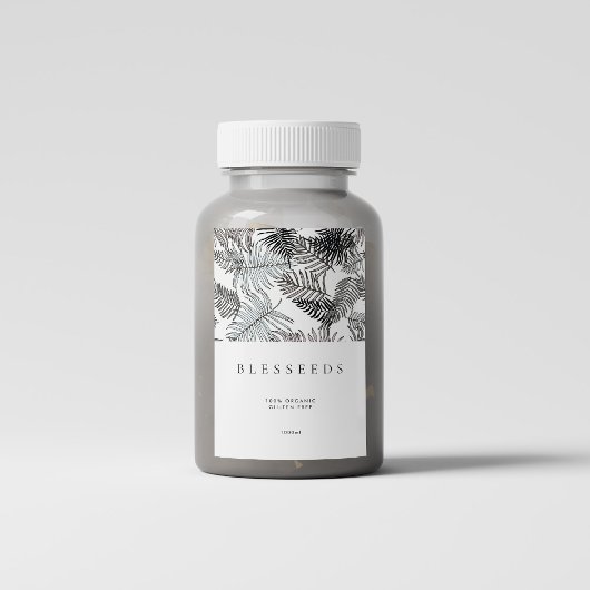 ミニマモダンリスト暗熱帯の夏オーガニック フードラベル