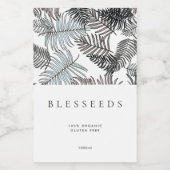 ミニマモダンリスト暗熱帯の夏オーガニック フードラベル (シングルラベル)