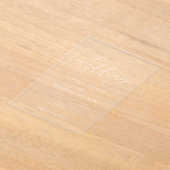 ミニマモダンリスト書ホワ結婚イト アクリル招待状 (レイダウン)