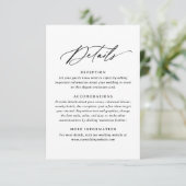 ミニマモダンリスト書結婚の詳細 出欠カード (スタンド正面)