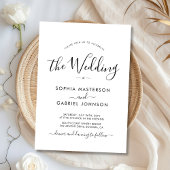 ミニマモダンリスト書結婚文字 招待状