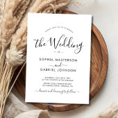 ミニマモダンリスト書結婚文字 招待状