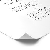 ミニマモダンリスト書結婚道の座席計画 ポスター (角)