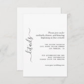 ミニマモダンリスト書結婚道の詳細 エンクロージャーカード (正面/裏面)