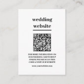 ミニマモダンリスト書結婚道のQRコード エンクロージャーカード (正面)
