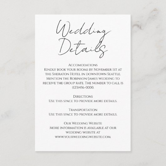 ミニマモダンリスト書結婚道 エンクロージャーカード (正面)