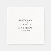 ミニマモダンリスト書結婚道 スタンダードカクテルナプキン (正面)